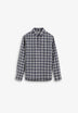 CHECK FLEECE SHIRT WITH SKULL