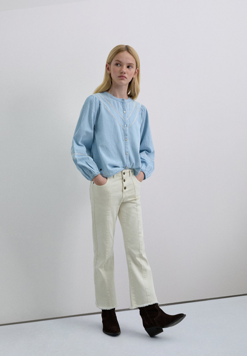 CAMISA MANGA ABULLONADA - Scalpers