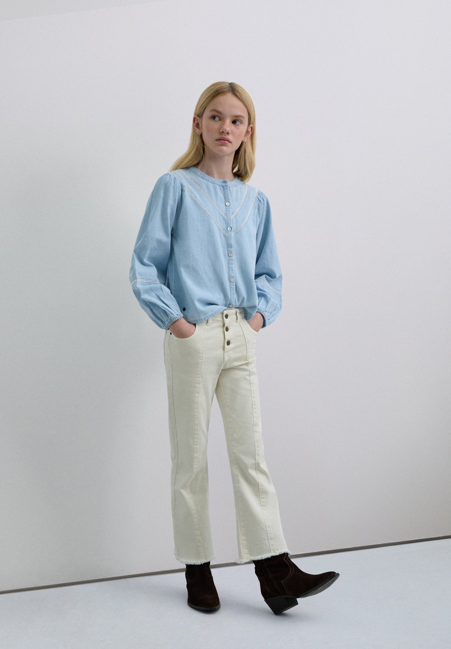 CAMISA MANGA ABULLONADA - Scalpers