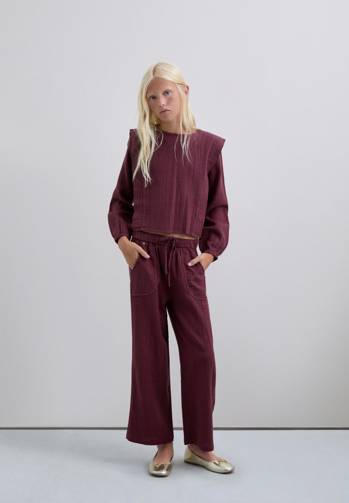 SCSTRIPESLUREXBLOUSE GIRLS