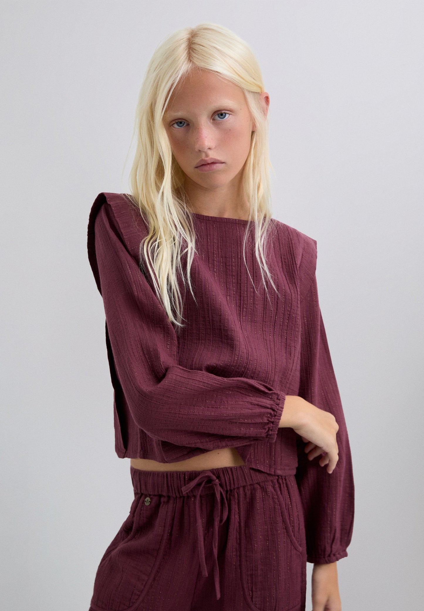 SCSTRIPESLUREXBLOUSE GIRLS