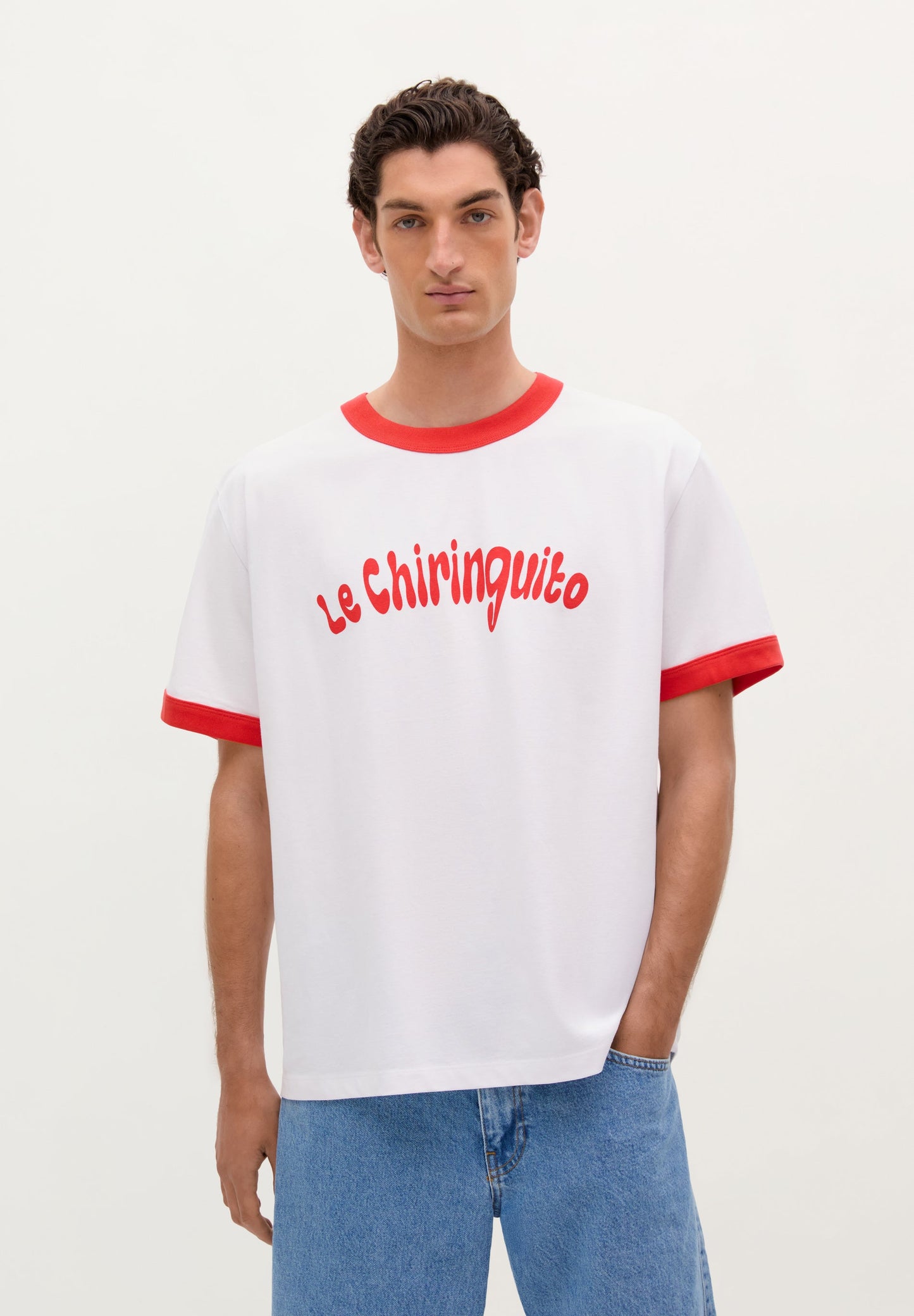 T-SHIRT DOS IMPRIMÉ CONTRASTANT | LE CHIRINGUITO