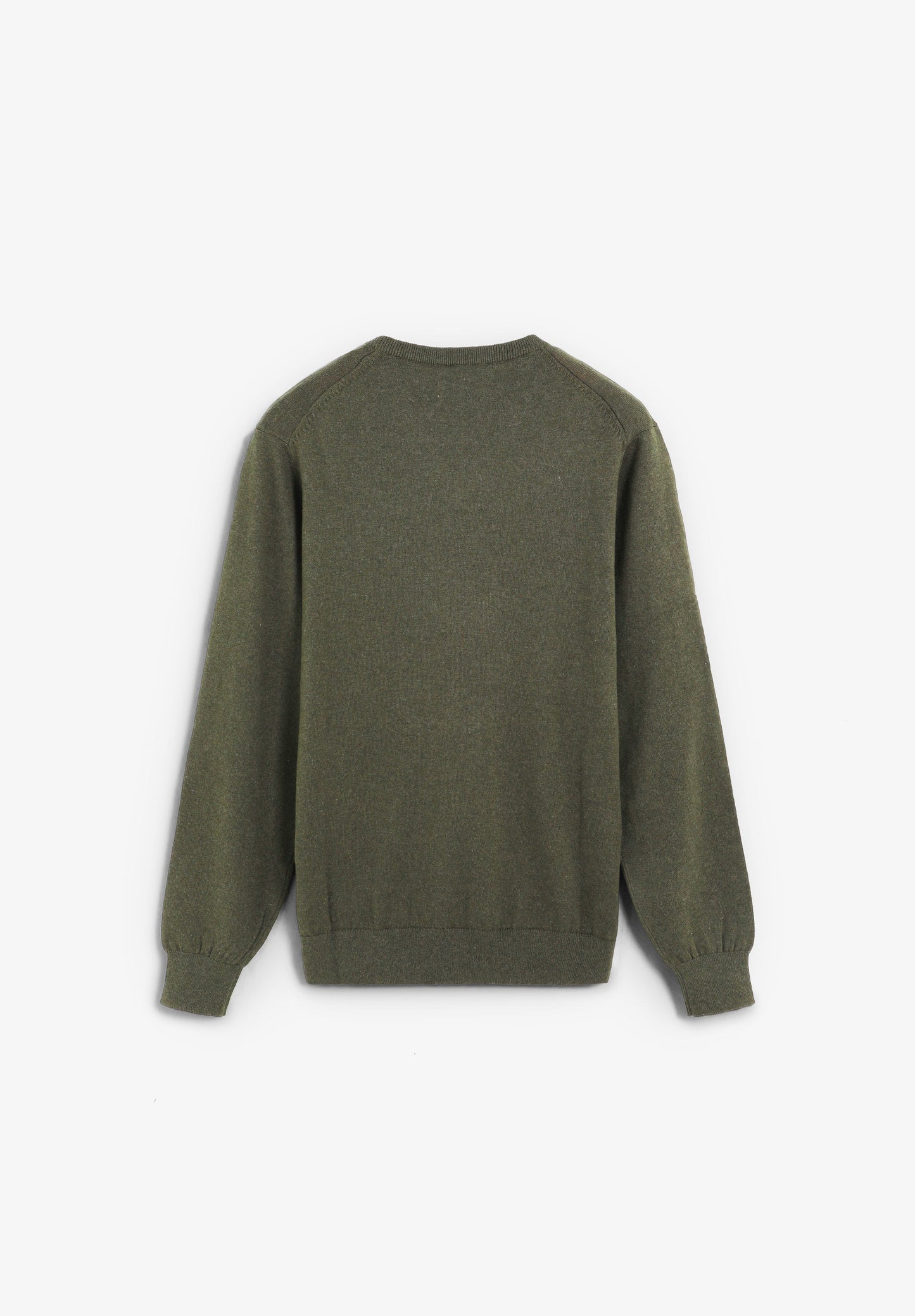 COTTON KNIT V-NECK SWEATER