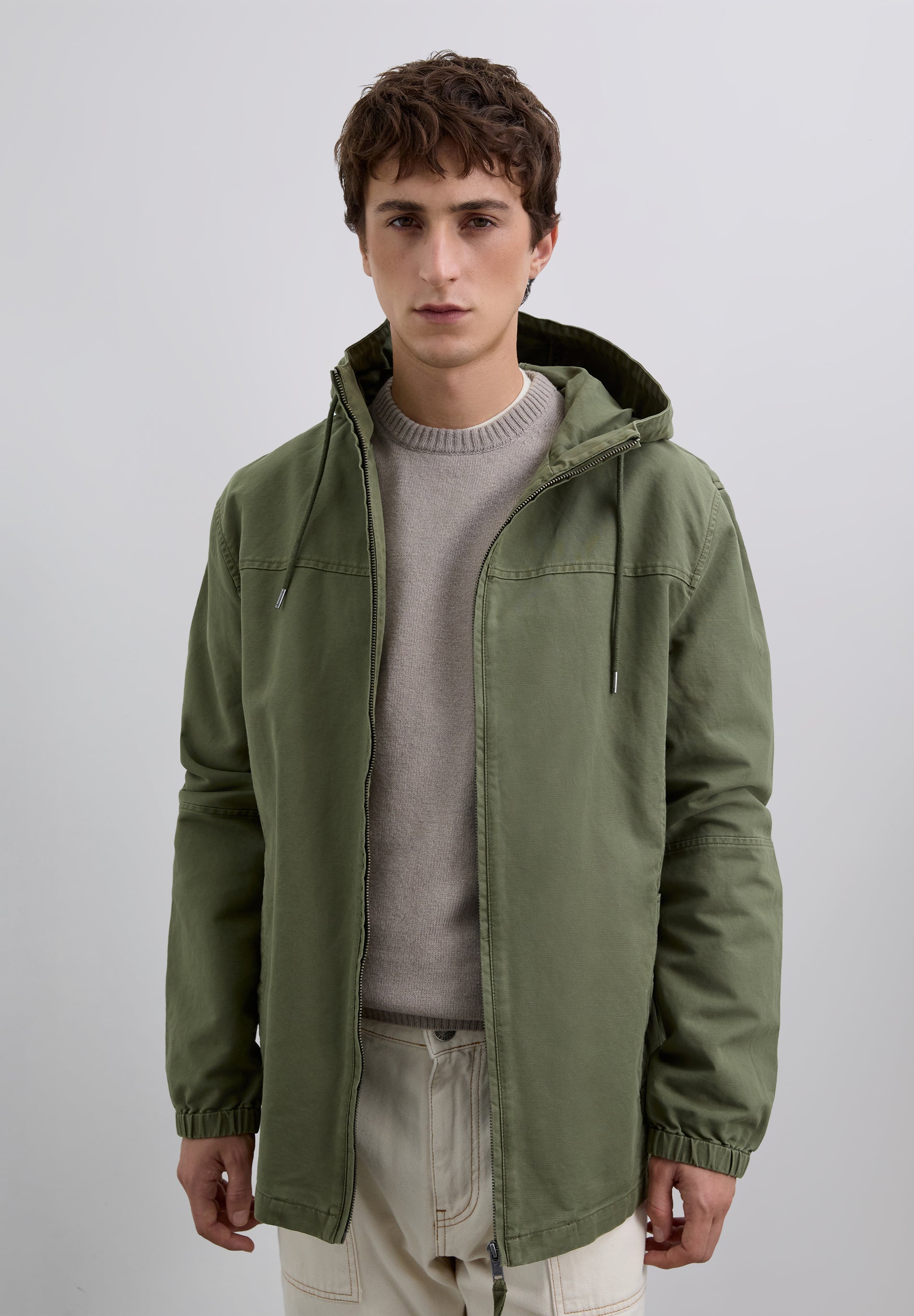 COTTON JACKET WITH HOOD