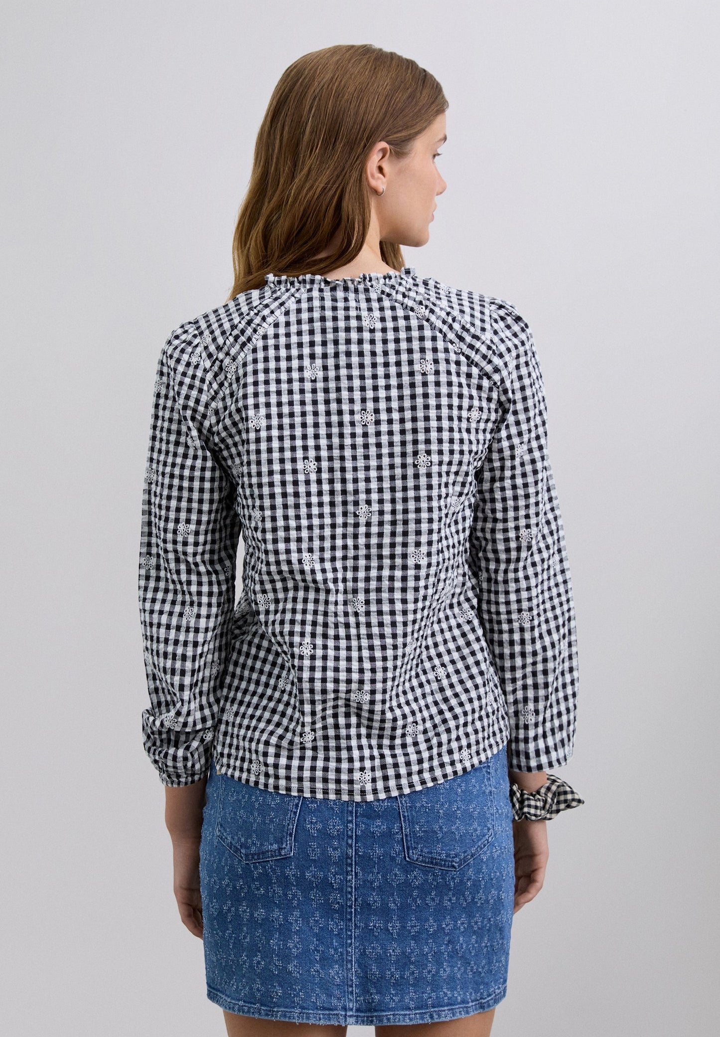 CHEMISE CARREAUX RUBAN