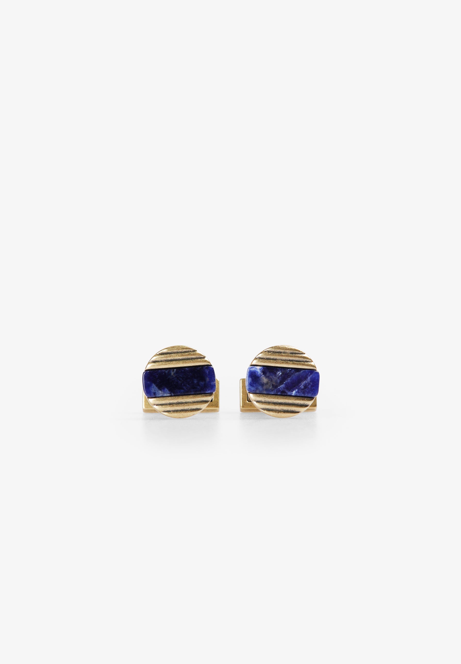 SCGOLD STRIPE CIRCLE CUFFLINK