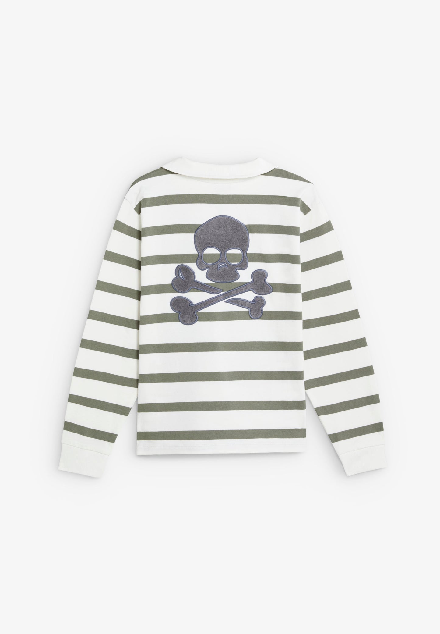 STRIPED HOODIE WITH SKULL