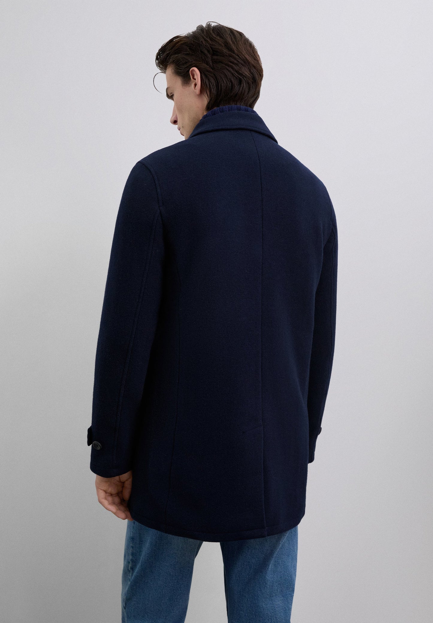 MANTEAU BOUTONNÉ CROISÉ LAINE