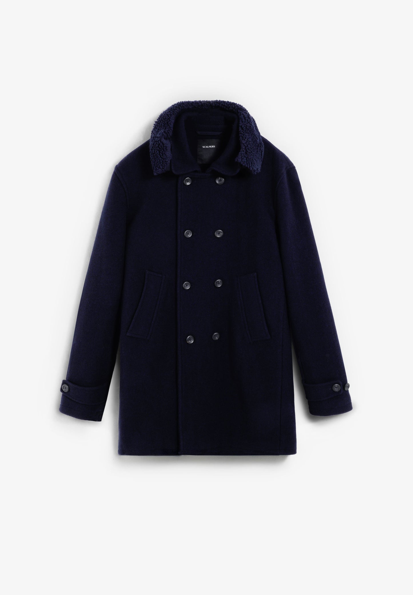 MANTEAU BOUTONNÉ CROISÉ LAINE