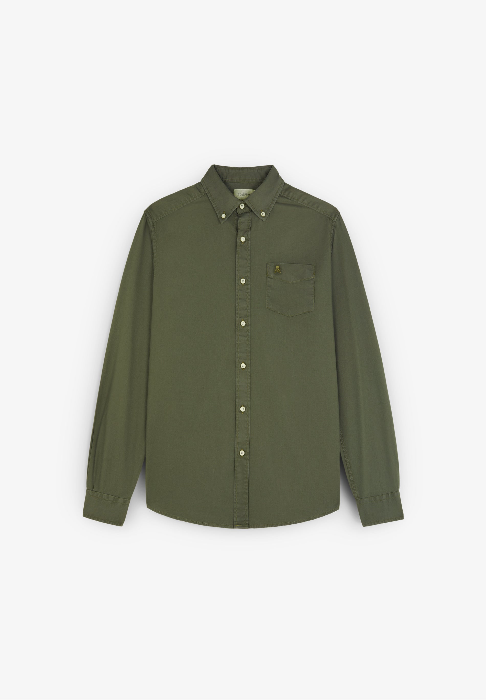COTTON SHIRT WITH BUTTON-DOWN COLLAR