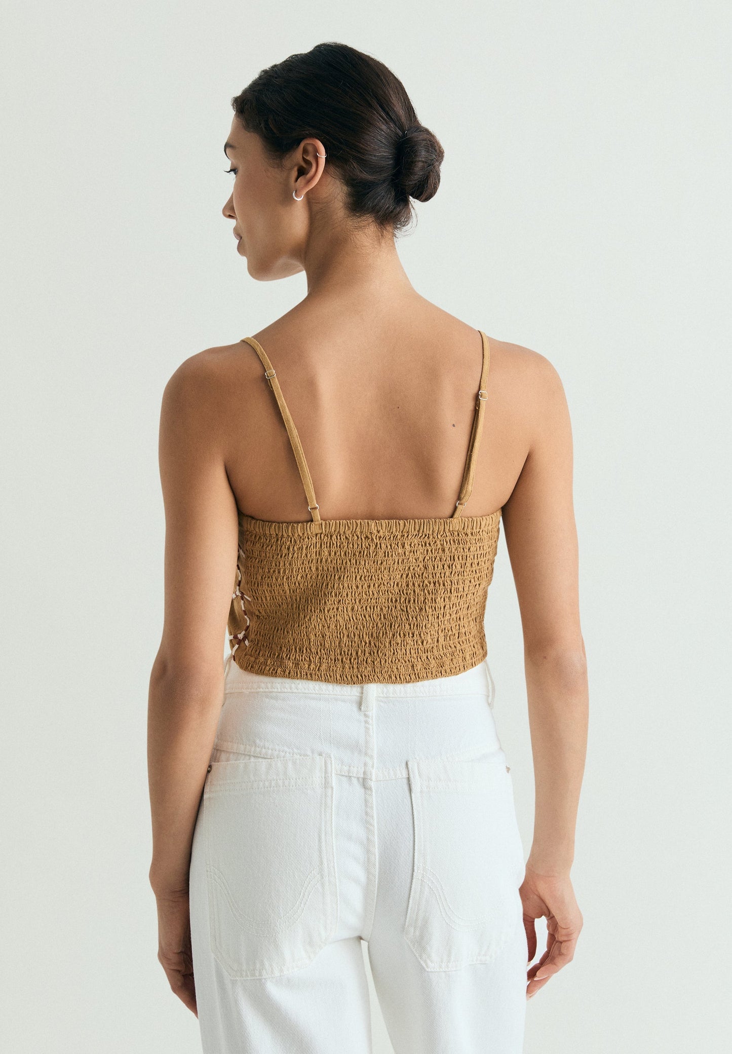 GEOMETRIC EMBROIDERED TOP