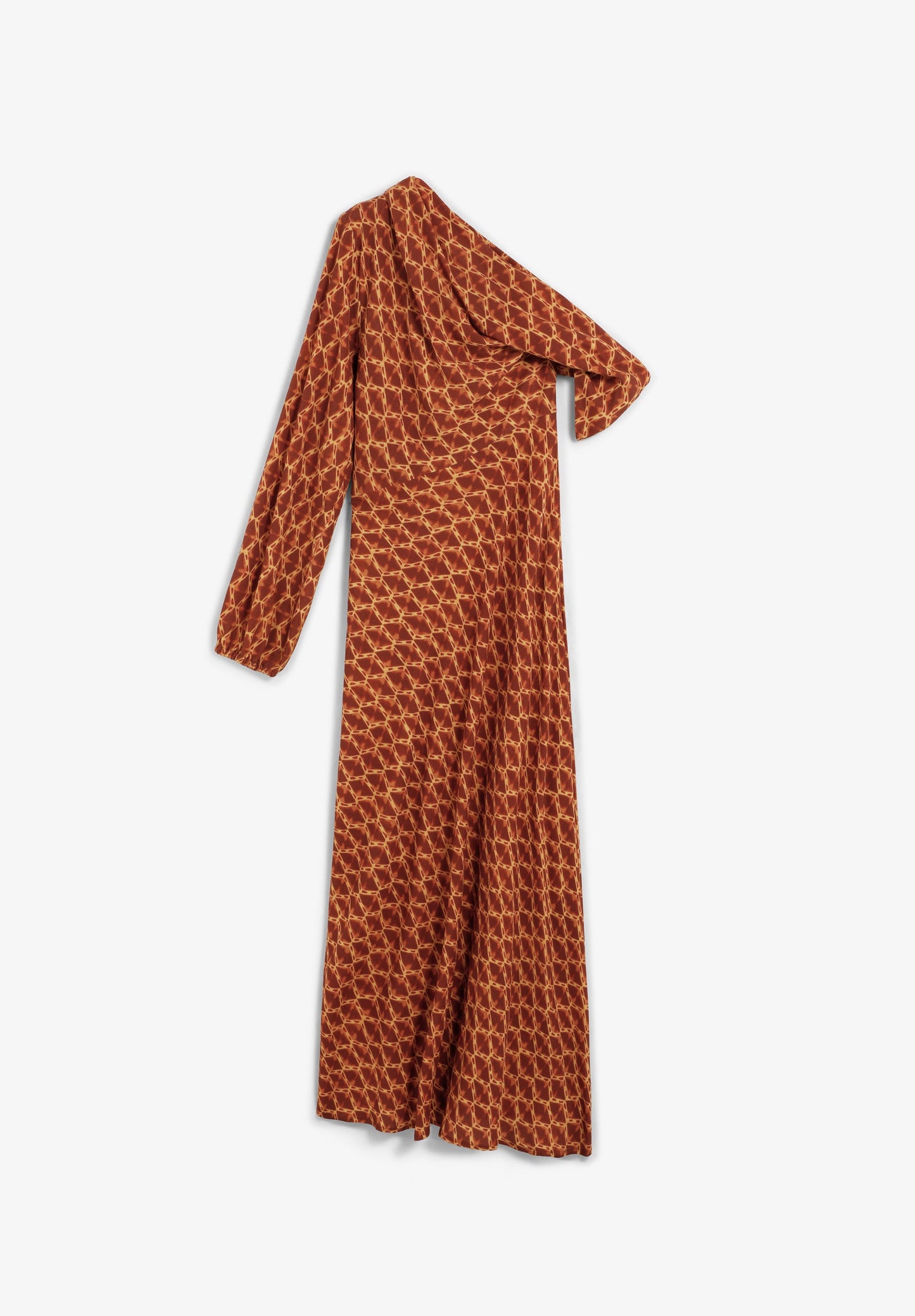 ROBE IMPRIMÉE DÉCOLLETÉ ASYMÉTRIQUE