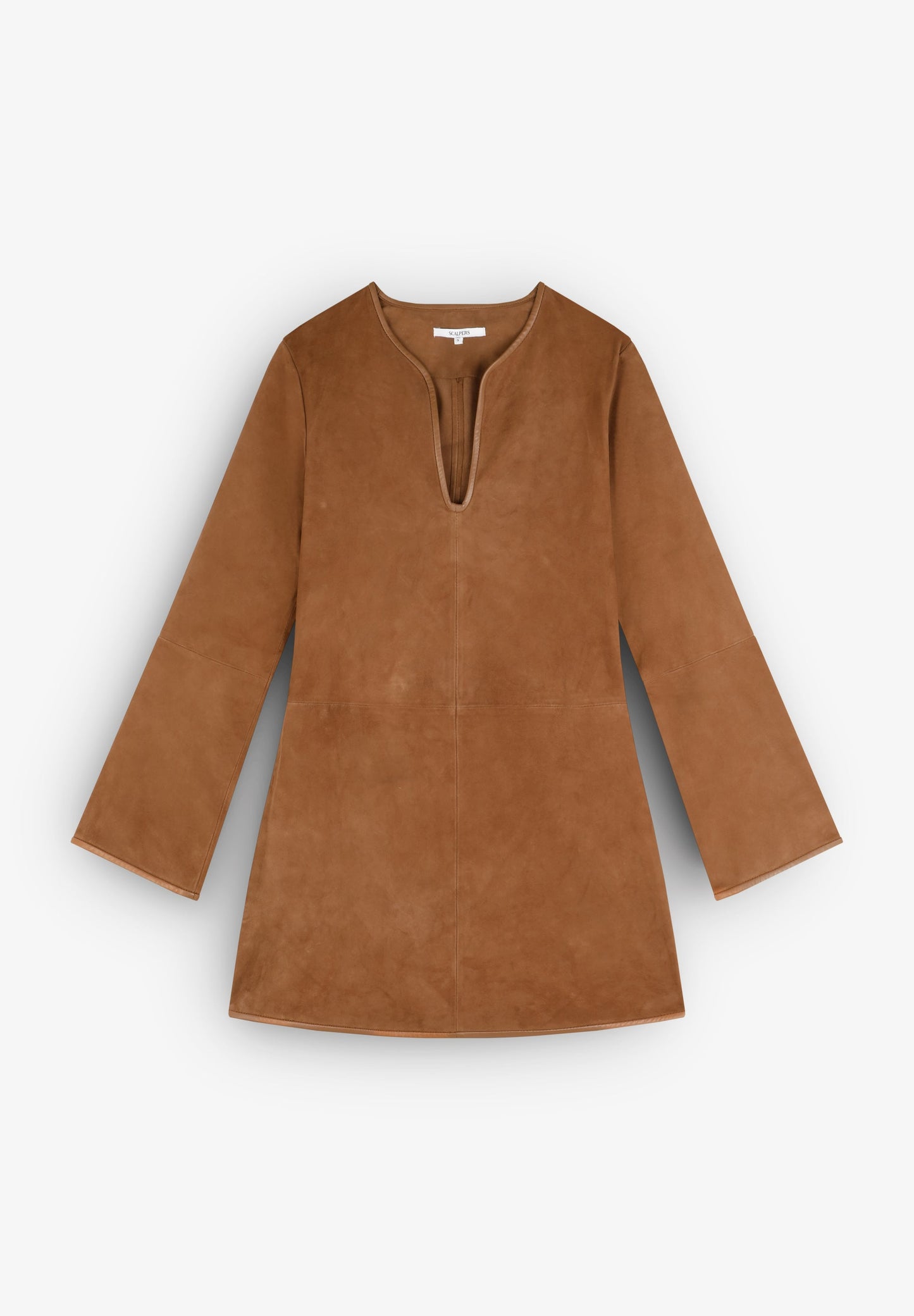 MINI ROBE EN CUIR SUÉDÉ