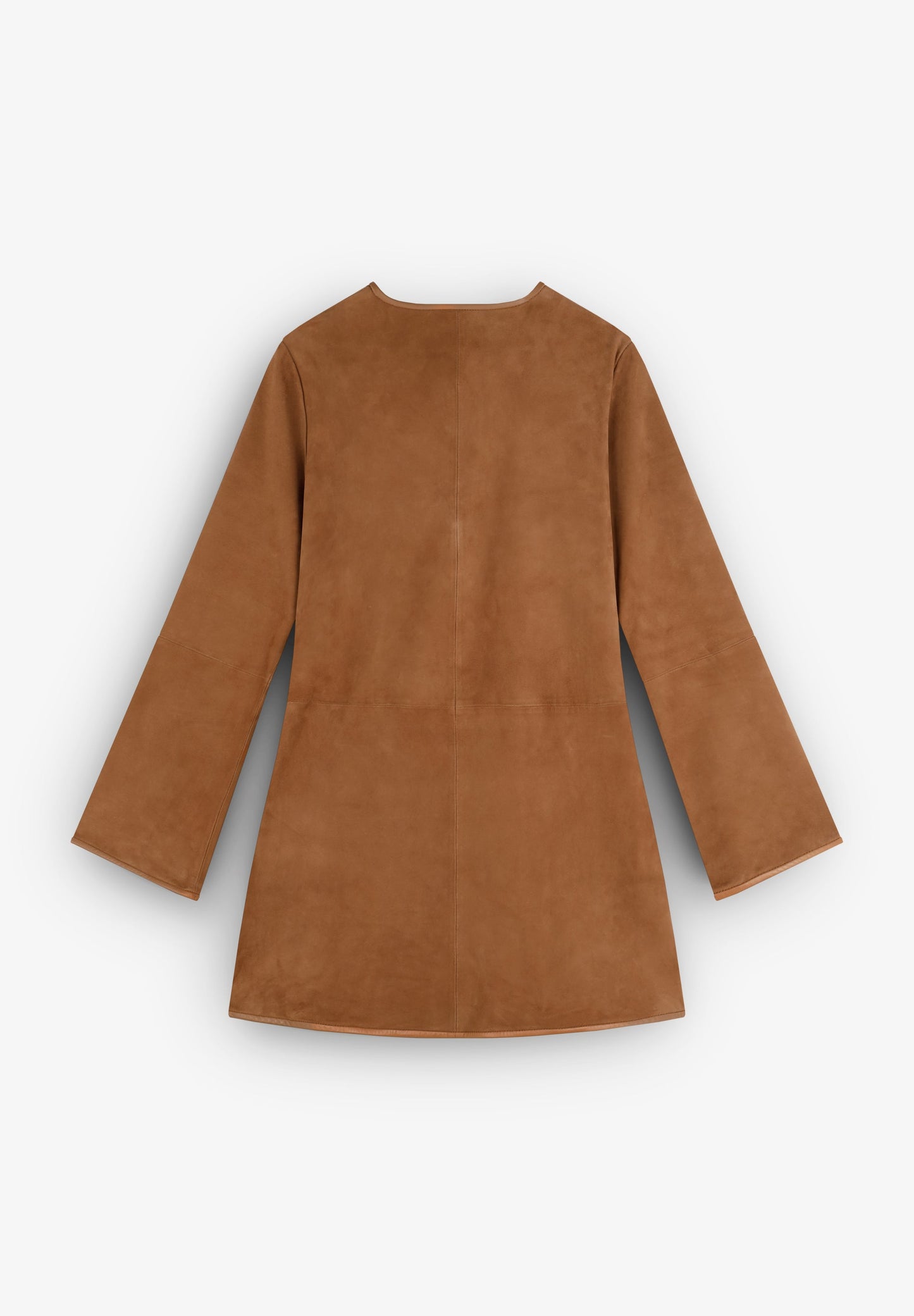 LEATHER AND SUEDE MINI DRESS