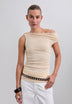 ASYMMETRISCHES TOP MIT RAFFUNGEN