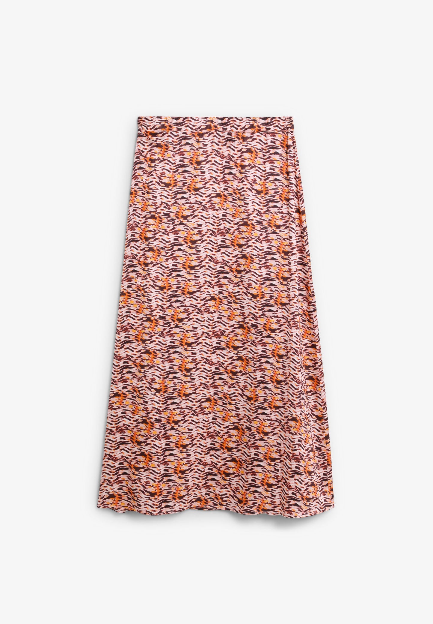 SOEPELVALLENDE HALFLANGE ROK MET PRINT