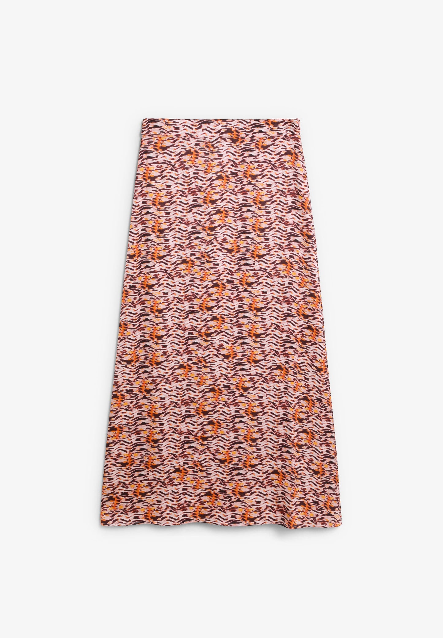 SOEPELVALLENDE HALFLANGE ROK MET PRINT