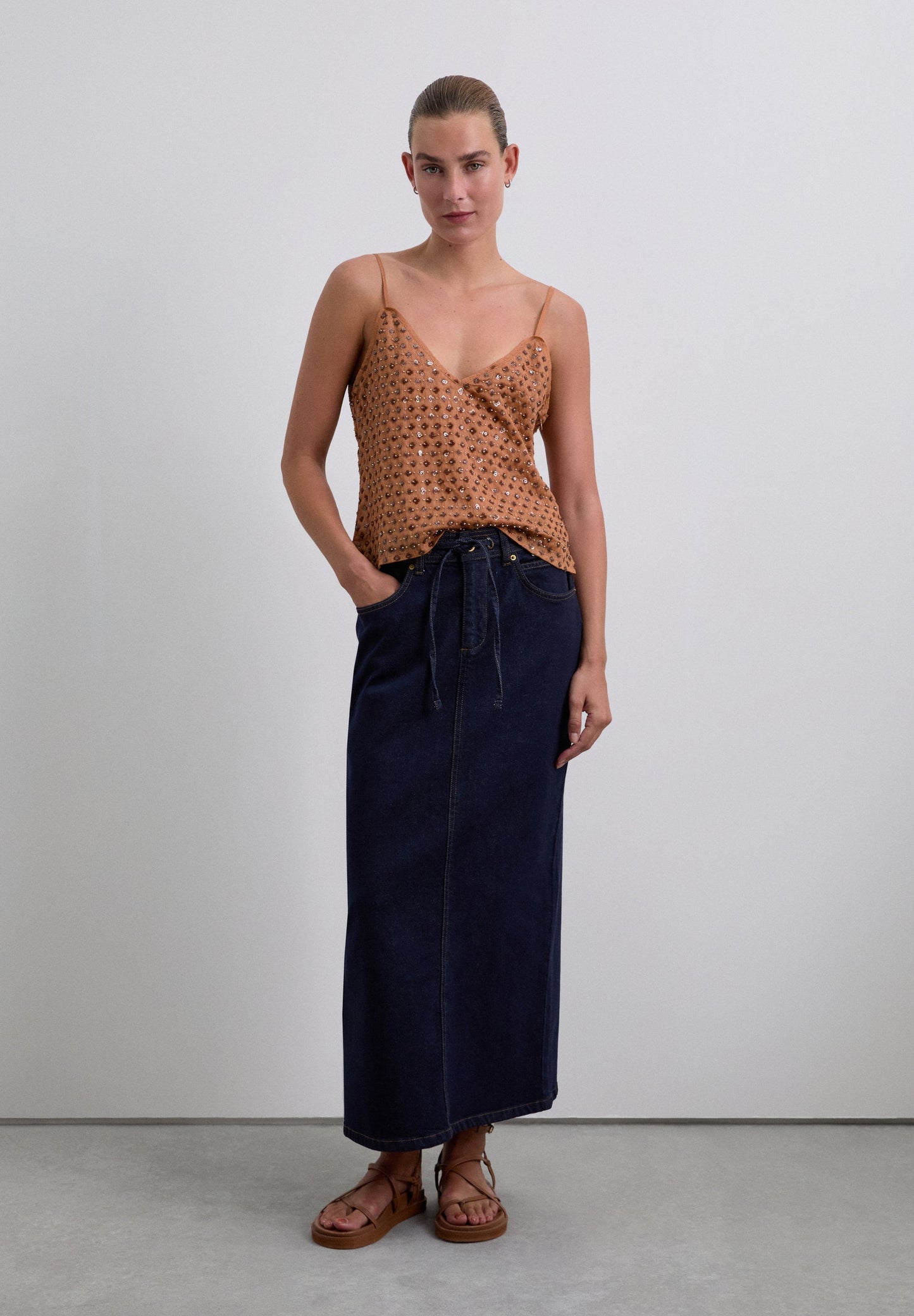 TOP BRETELLES SEQUINS