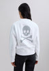 SWEATSHIRT WITH GLITTER SKULL ON THE BACK