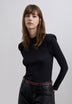 LONG SLEEVE TOP WITH SHOULDER PADS