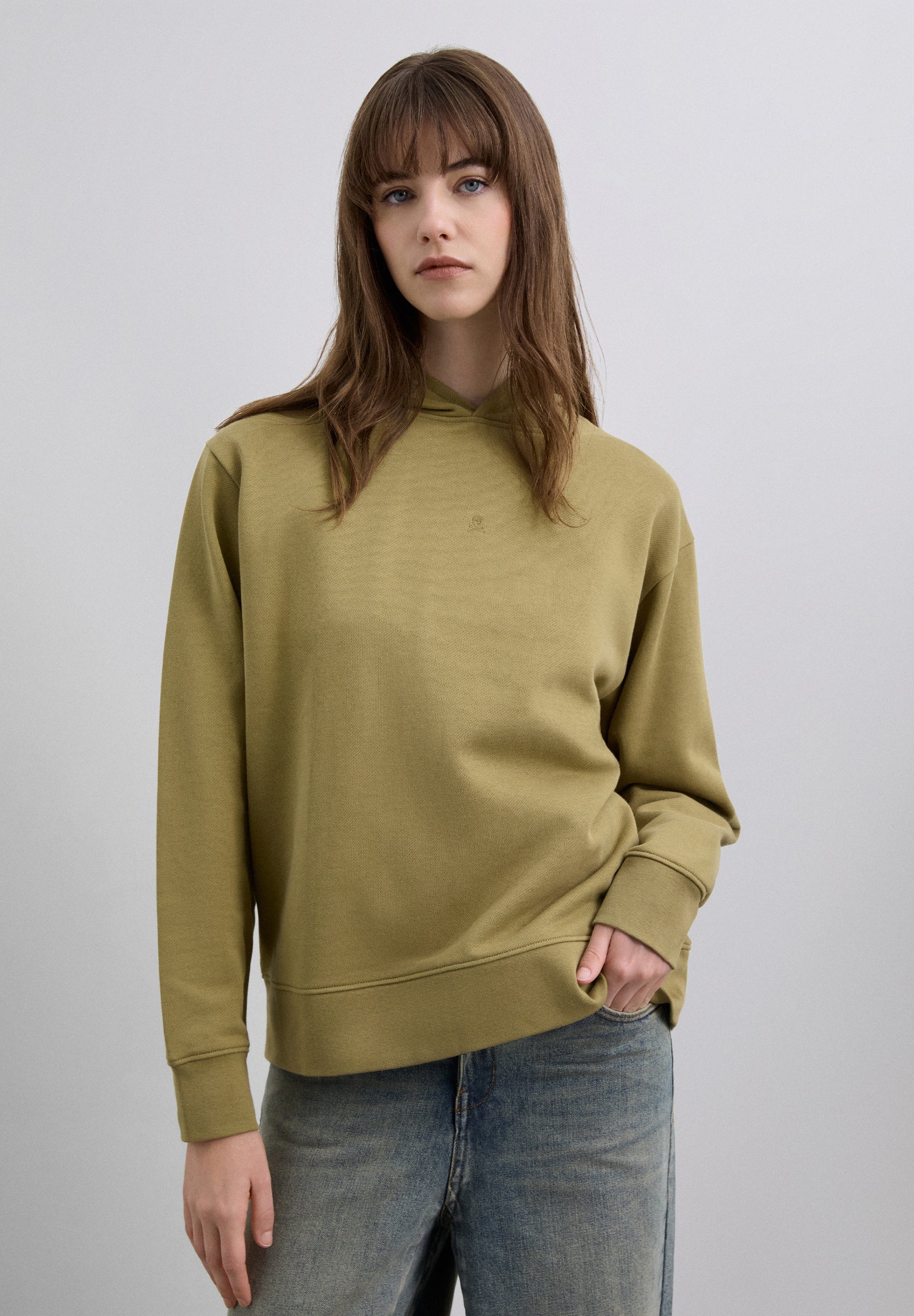 BASIC-HOODY MIT TOTENKOPF UND KAPUZE