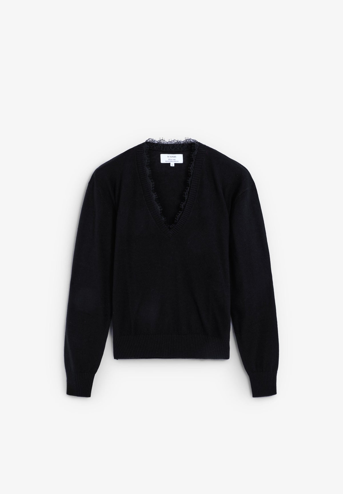 PULL COL V DENTELLE