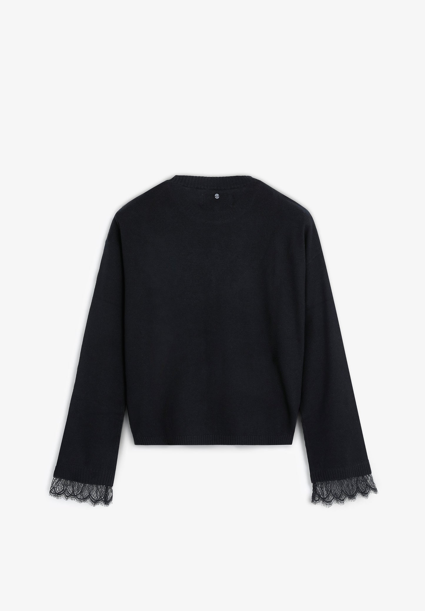 PULLOVER MIT SPITZENDETAIL