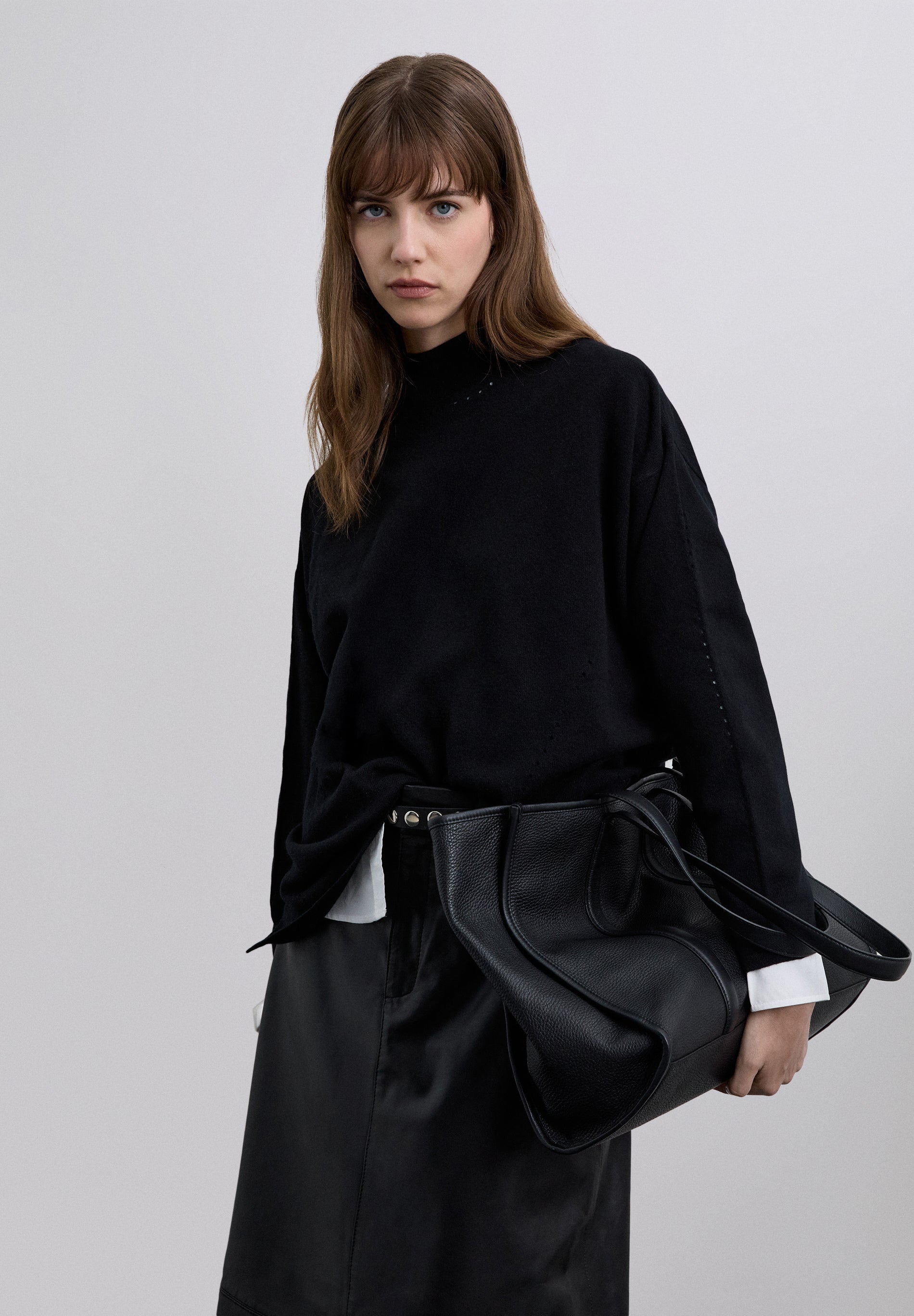 PULL COL MONTANT MÉLANGE LAINE