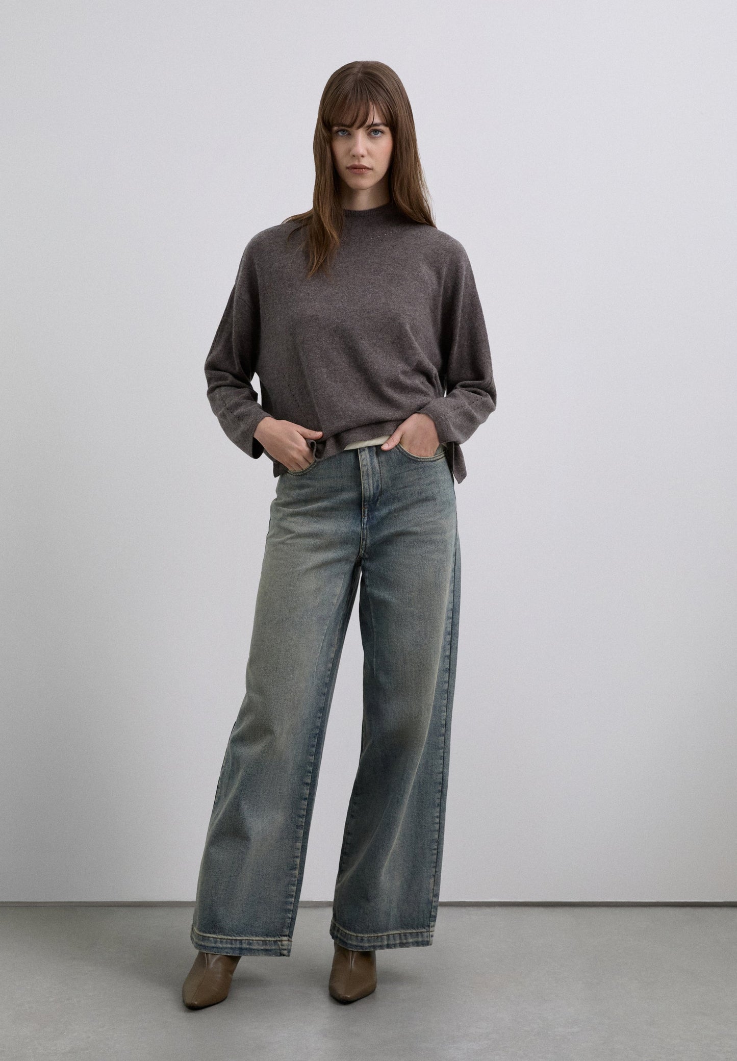 PULL COL MONTANT MÉLANGE LAINE