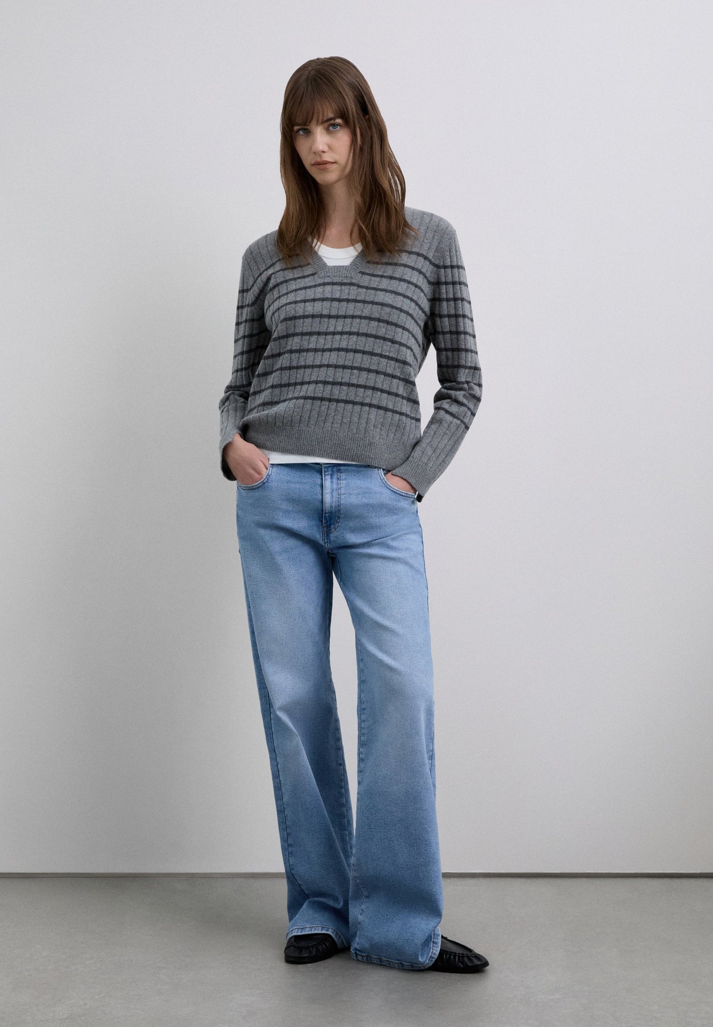 STRIPED RIBBED SWEATER