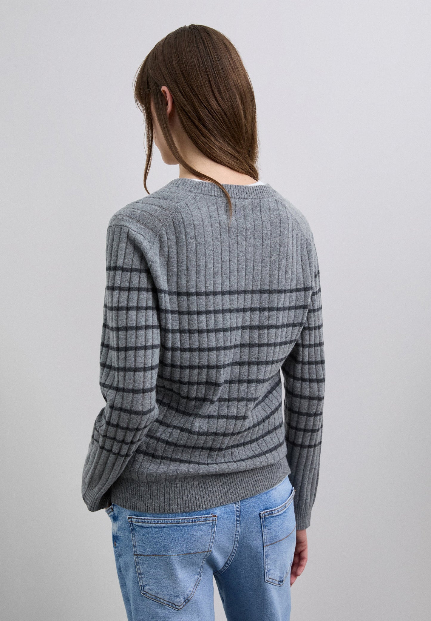 STRIPED RIBBED SWEATER