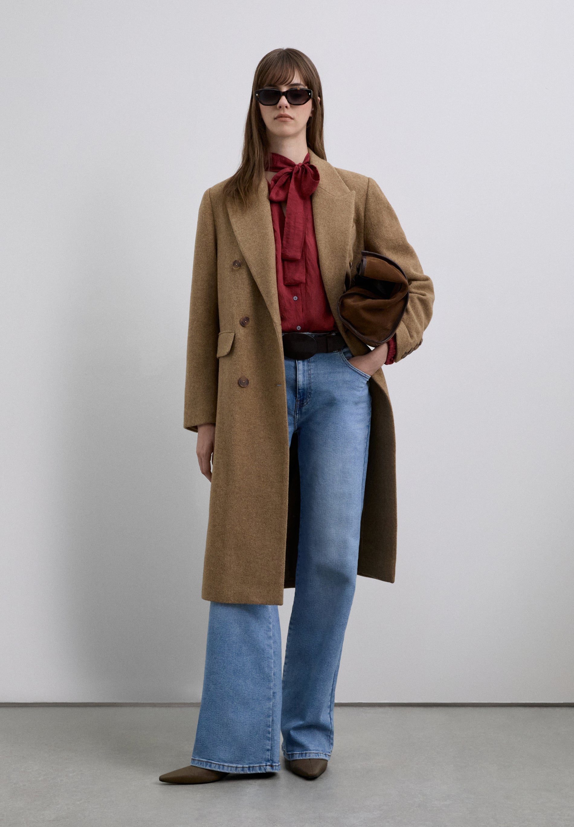 MANTEAU LONG MÉLANGE LAINE