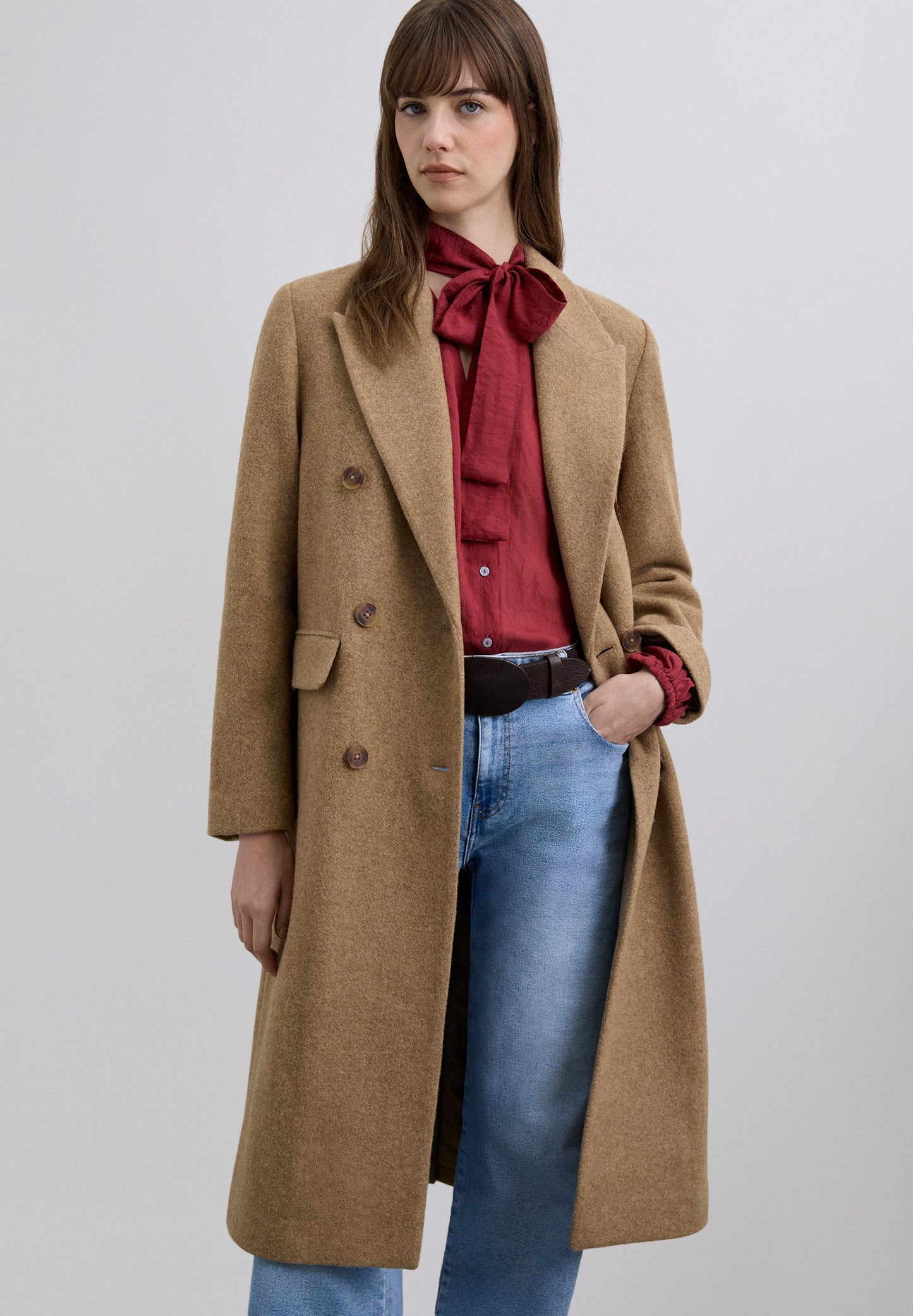 MANTEAU LONG MÉLANGE LAINE