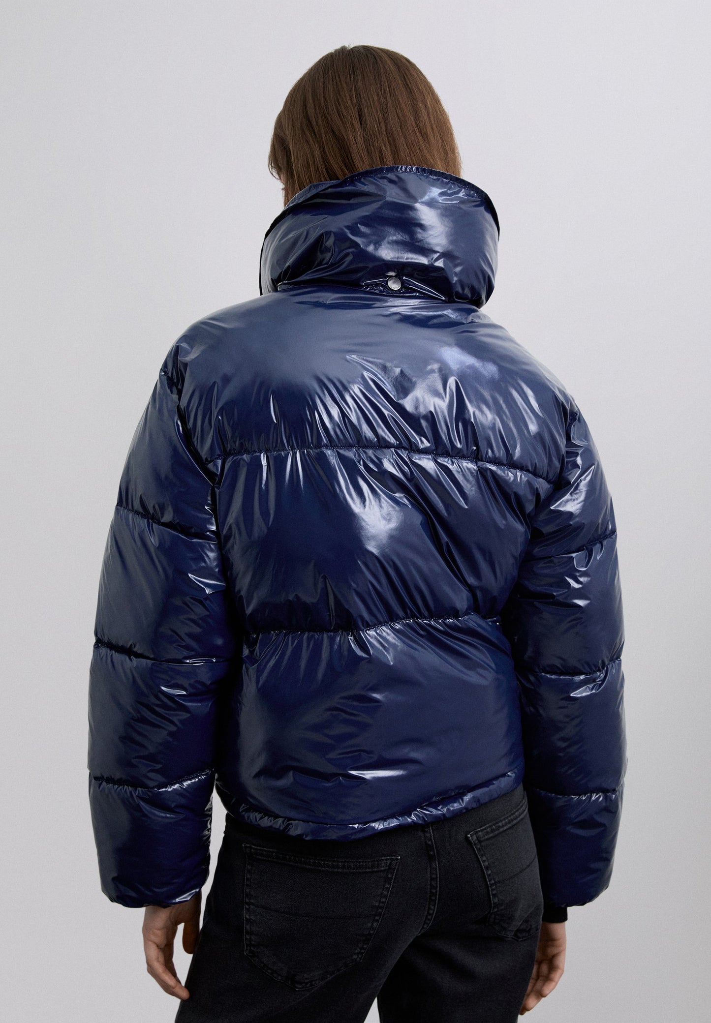 QUILTED DOWN JACKET WITH SHINY FINISH