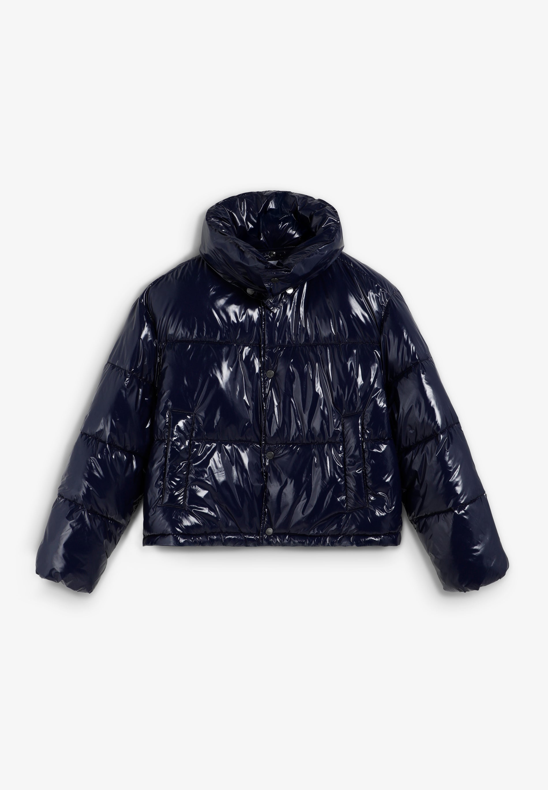 GEWATTEERD DONSJACK MET GLANZENDE AFWERKING