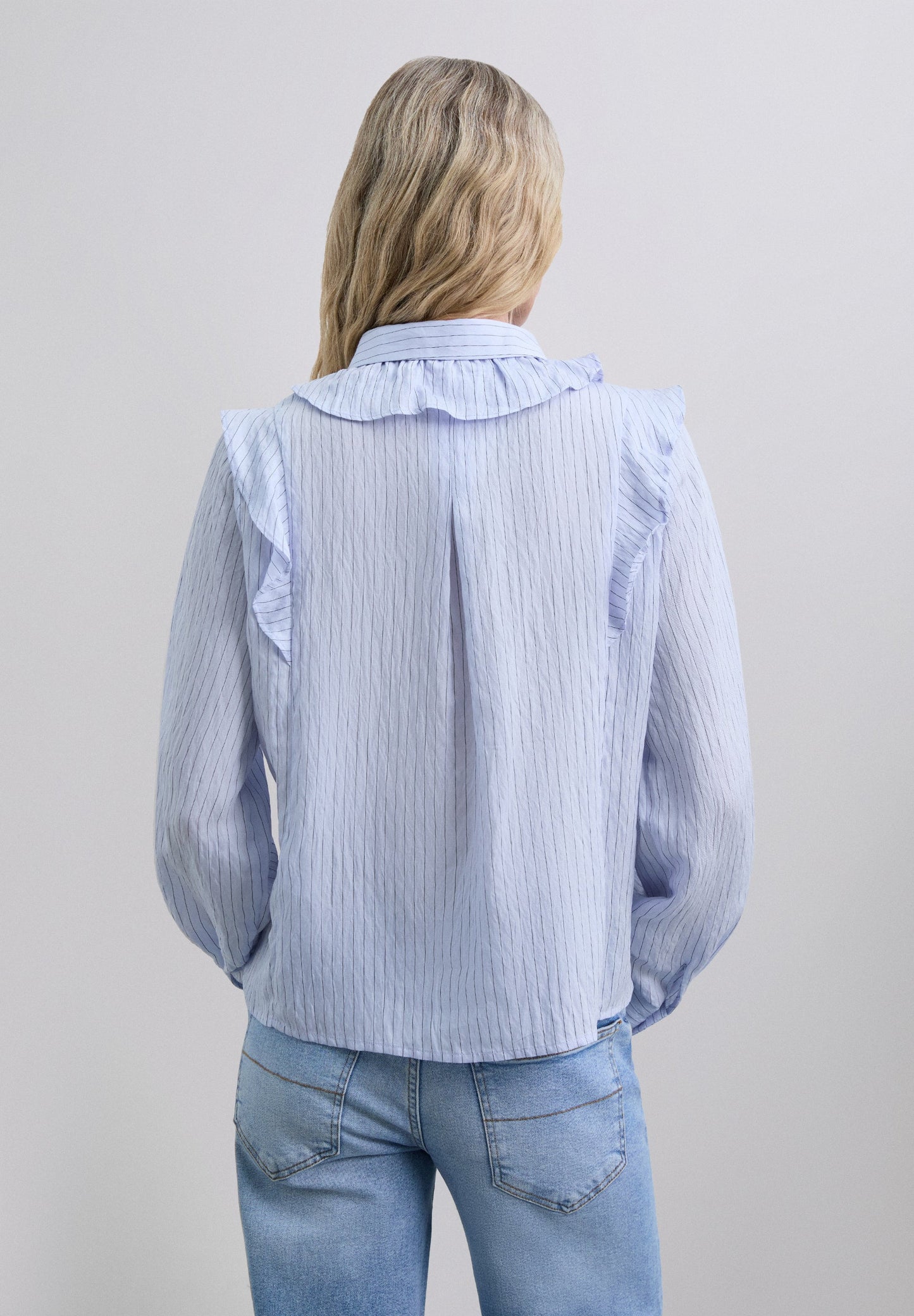 SCSTRIPESFRILL SHIRT
