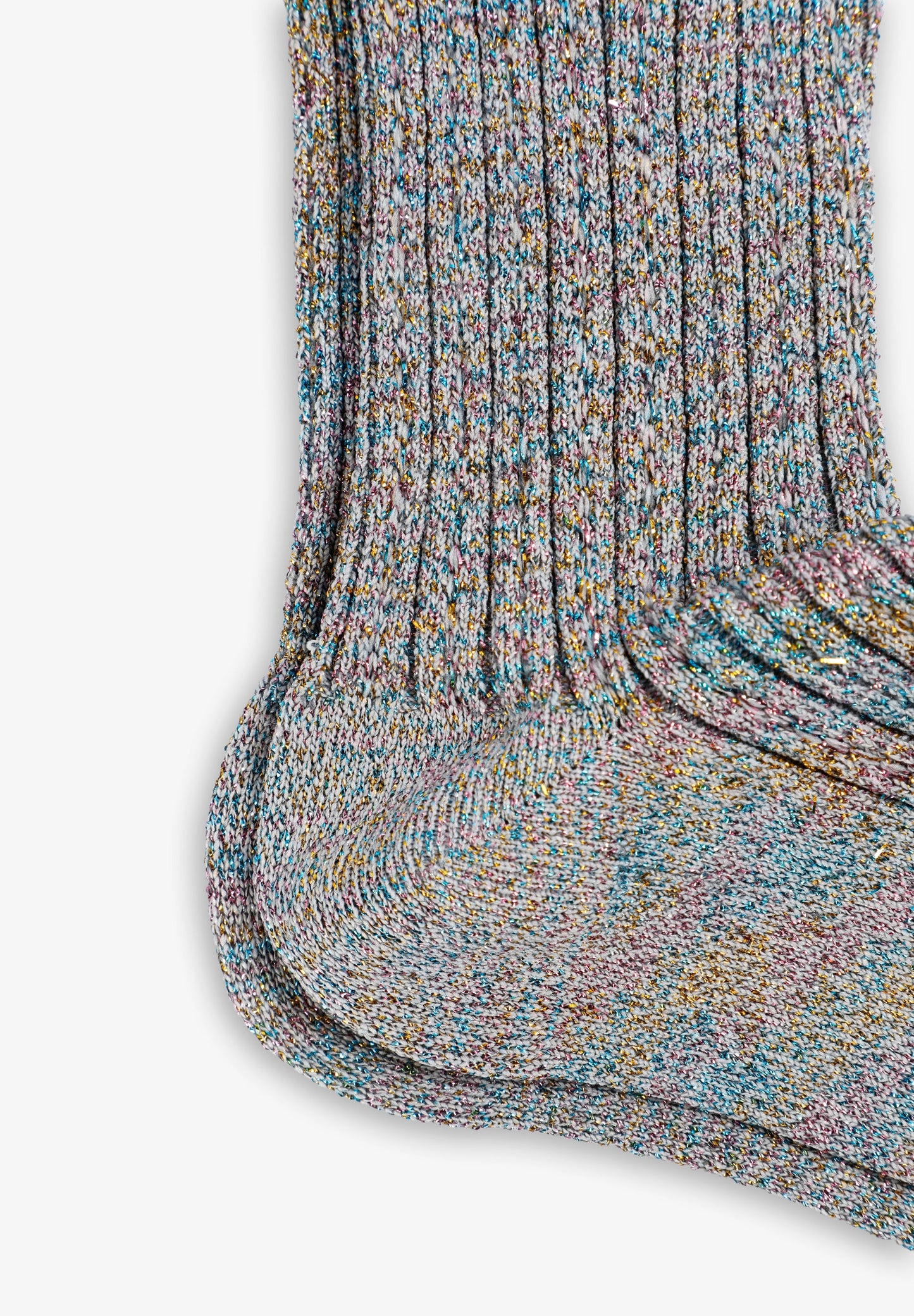 SC LUREX-SOCKEN MIT ZOPFMUSTER