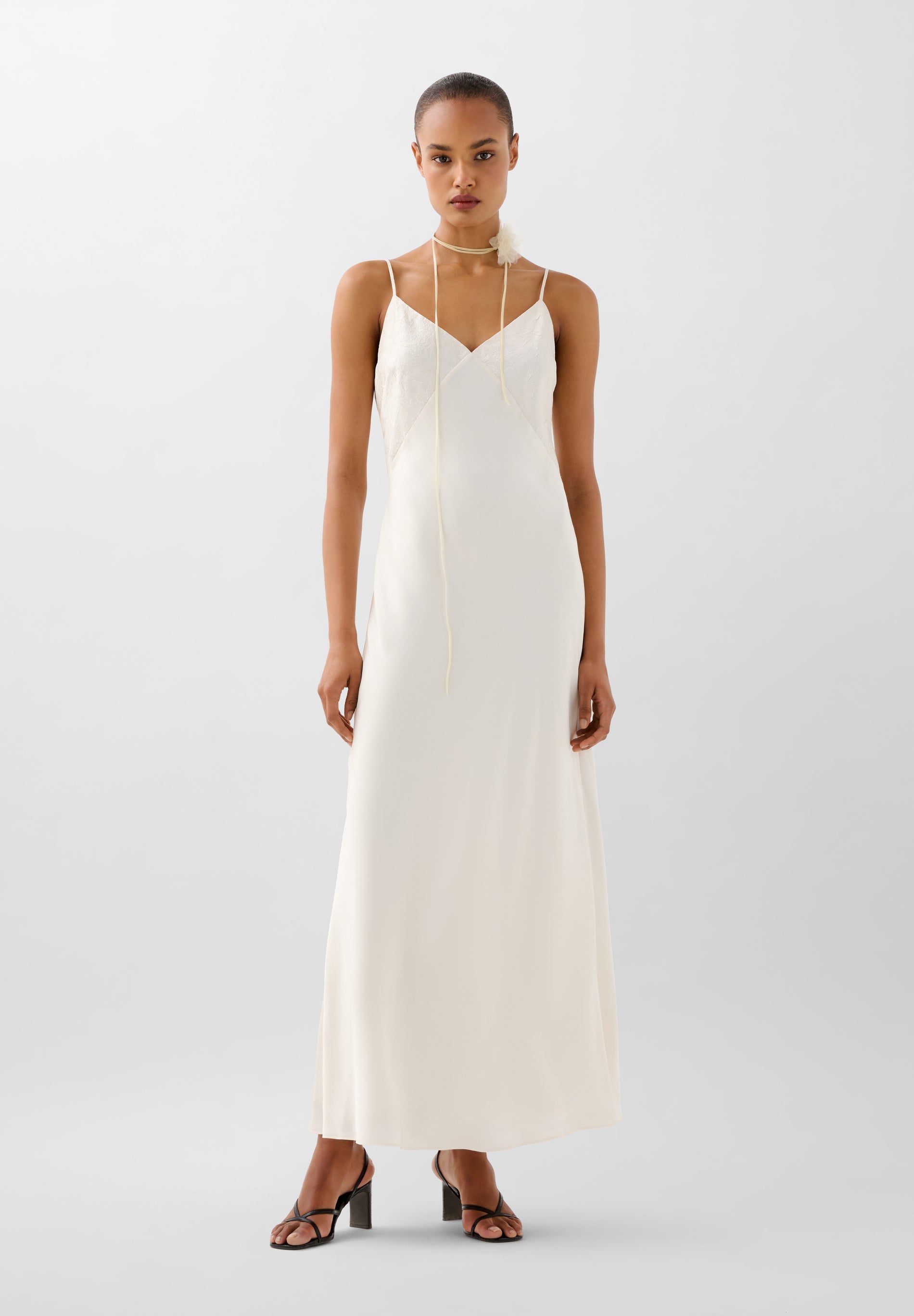 FLOWING TEXTURED SLIP DRESS