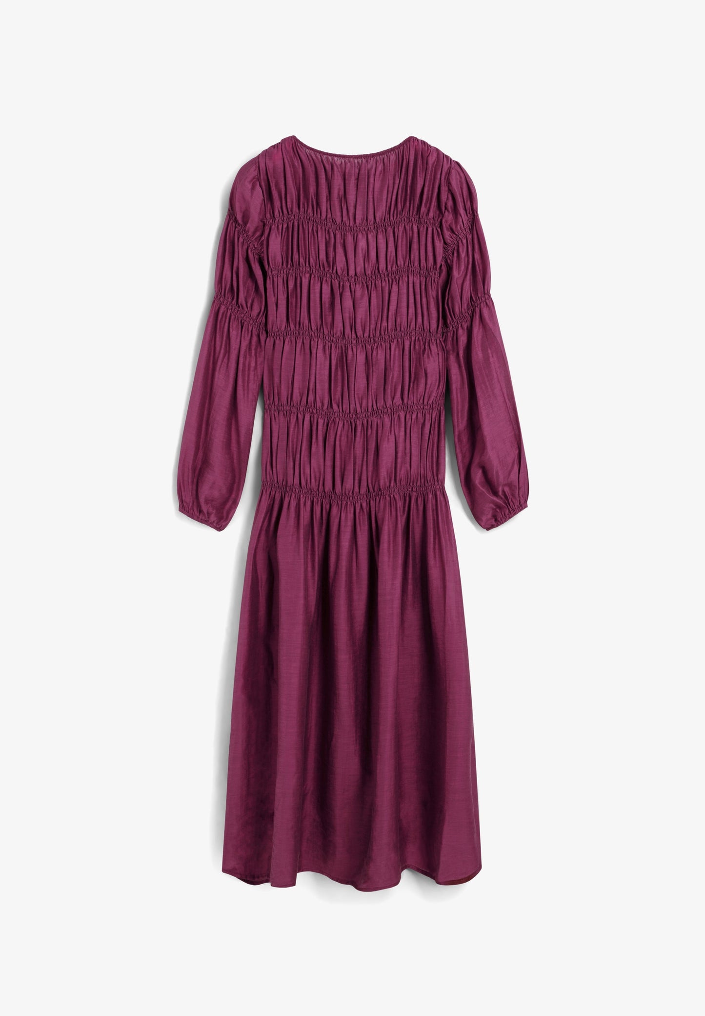 GESMOKTES KLEID MIT PUFFÄRMELN