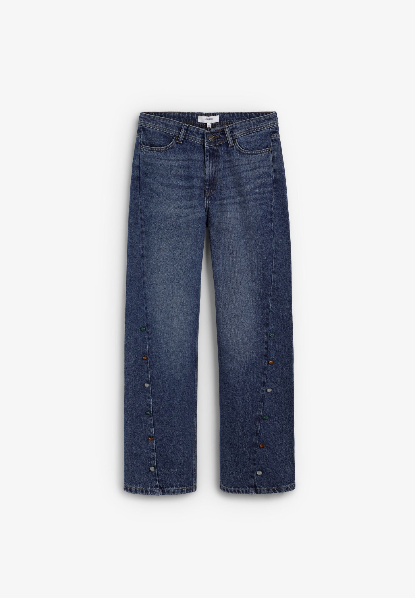 PANTALÓN DE TIRO ALTO APLIQUES - Scalpers