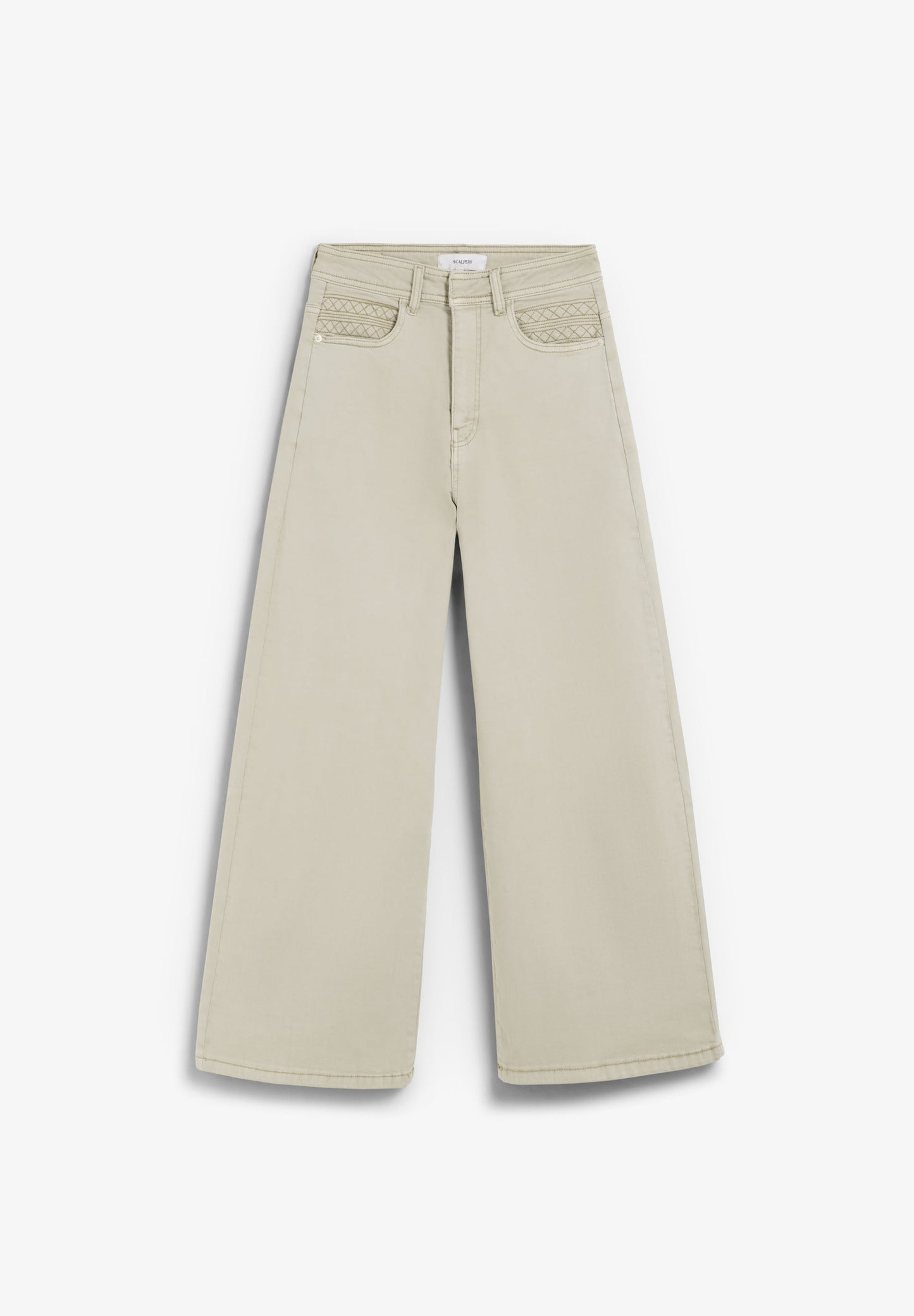 PANTALÓN TIRO ALTO DETALLE COSTURAS - Scalpers