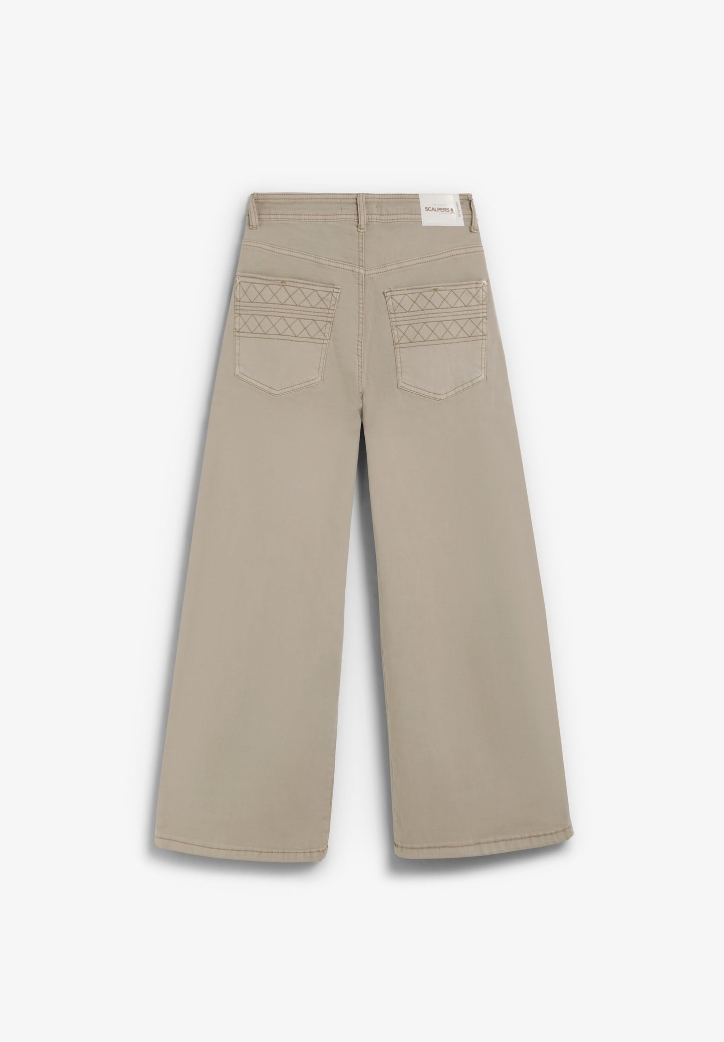HIGH-RISE TROUSERS WITH STITCHING DETAIL
