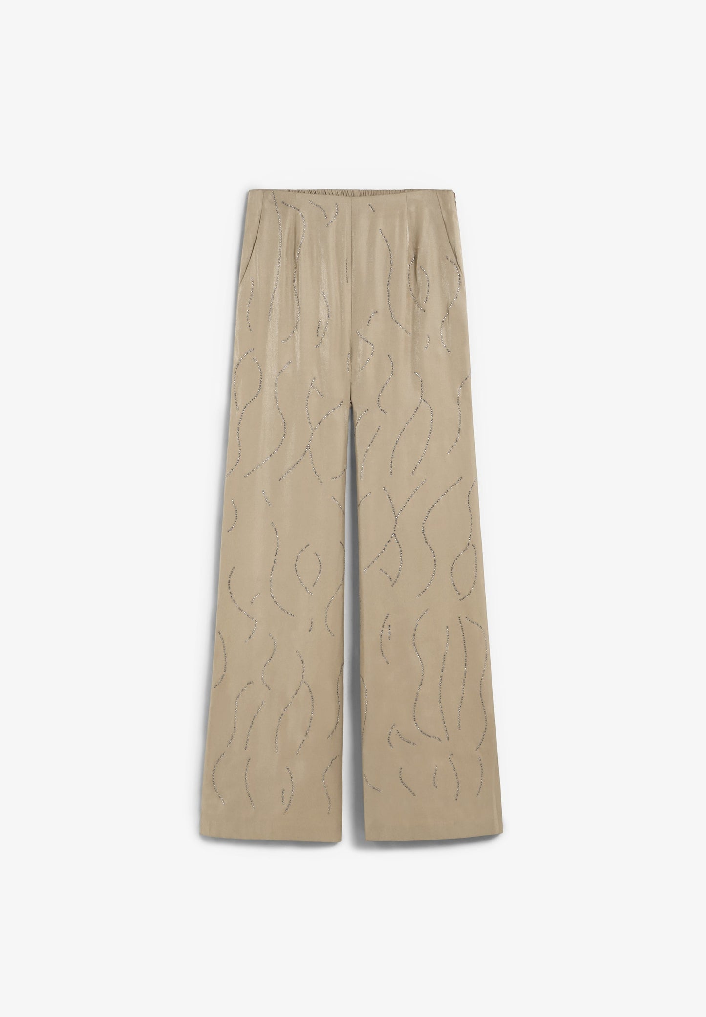 FLIESSENDE HOSE MIT STRASS-STEINEN