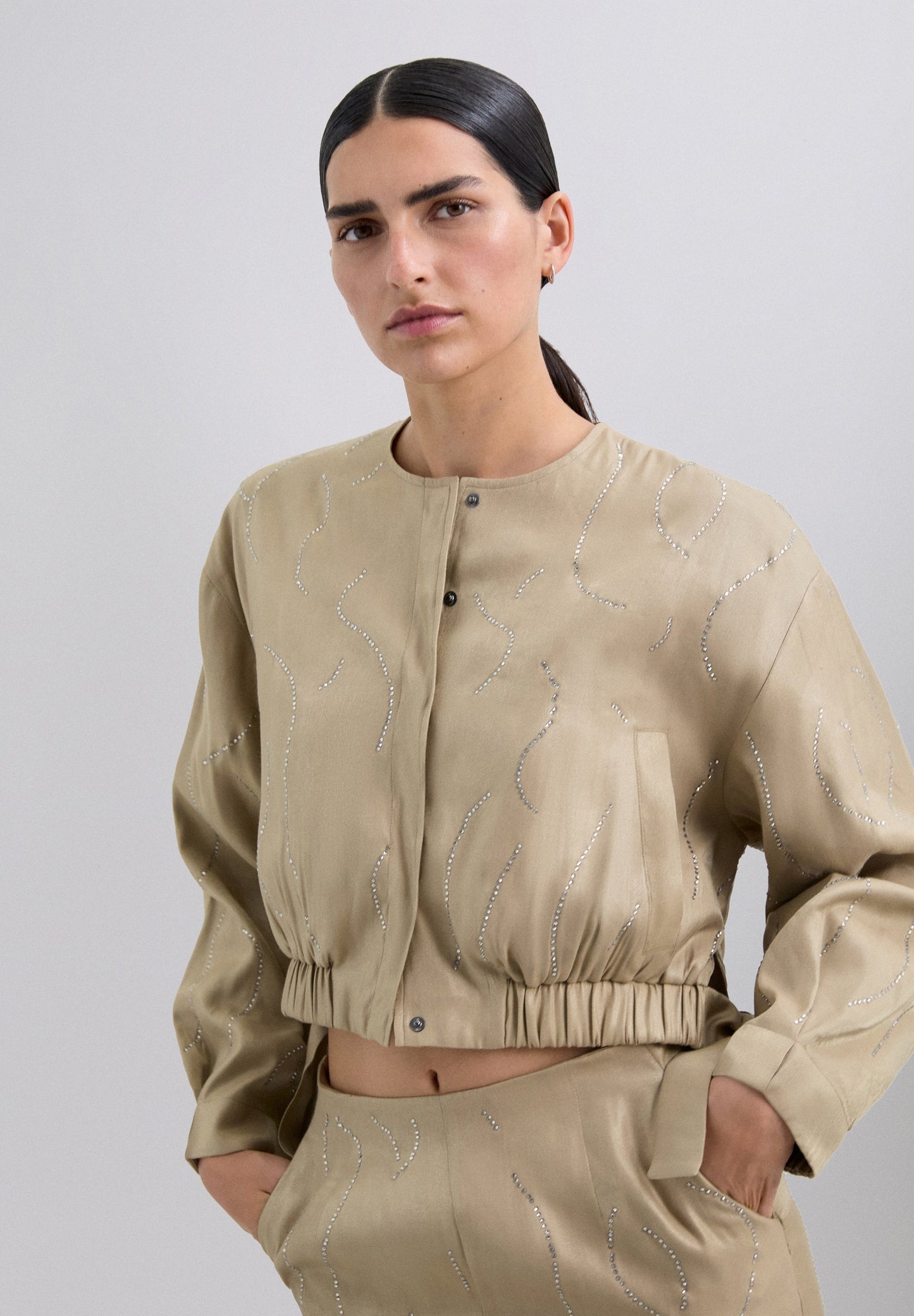 BOMBERJACKE MIT STRASS