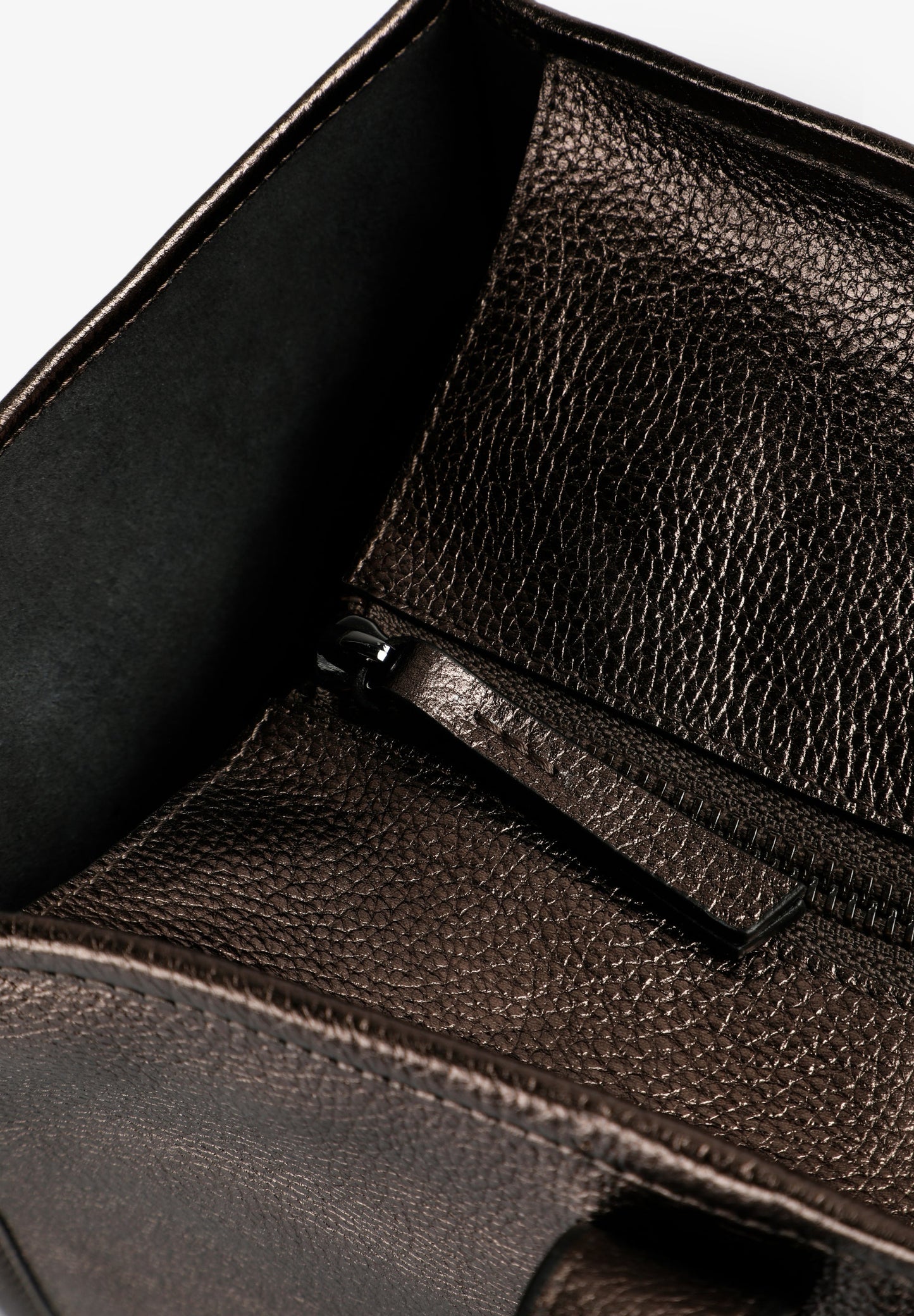 SAC CABAS CUIR MÉTALLISÉ