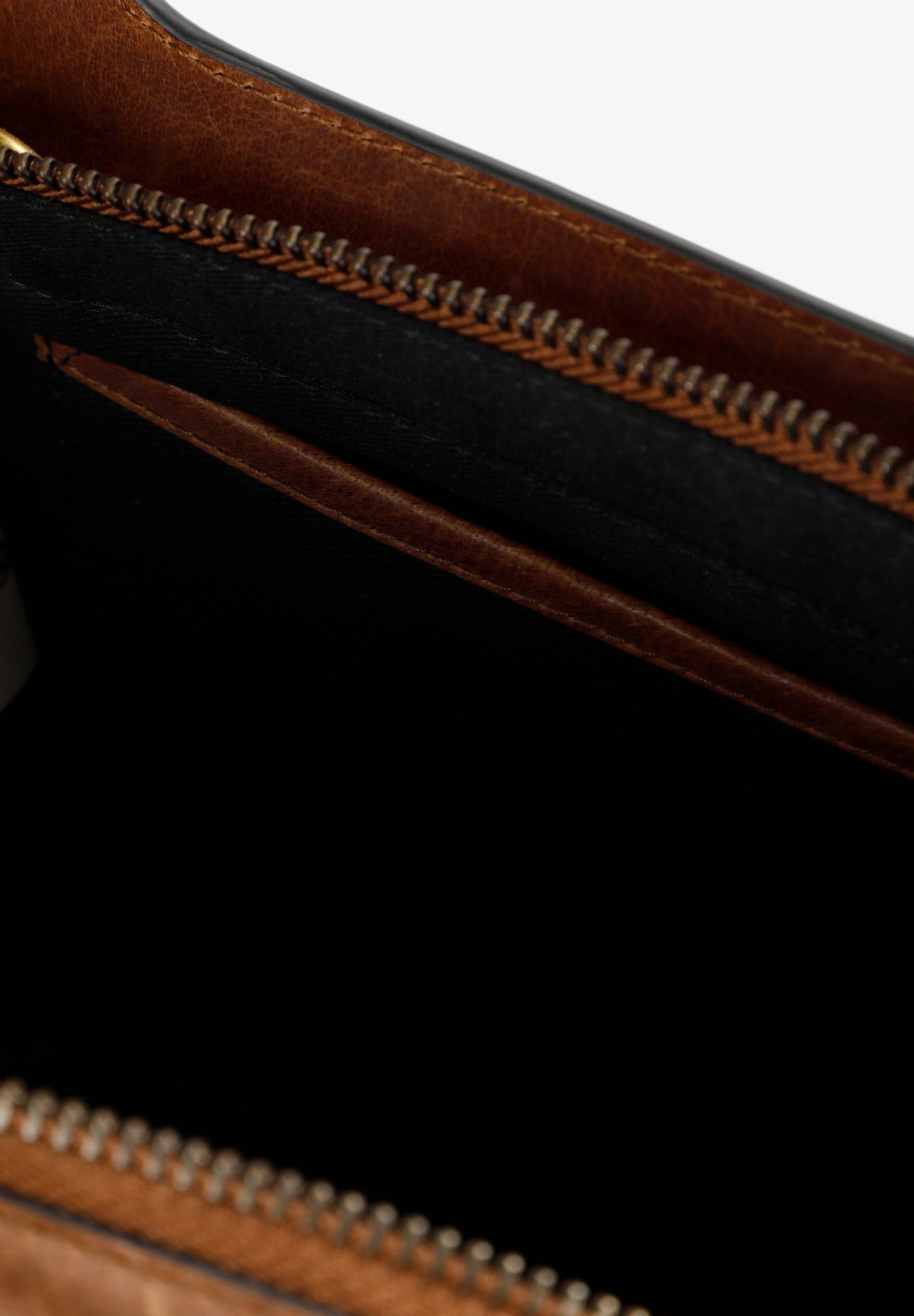 HANDTAS LEER GEVLOCHTEN HENGSEL