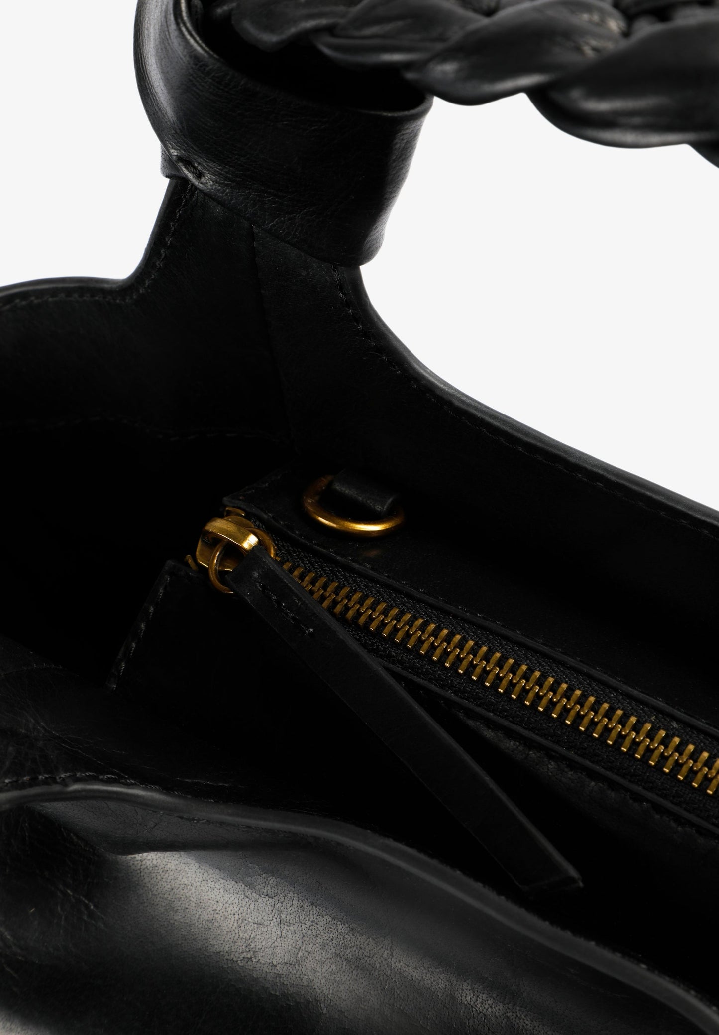 MINI-SAC CUIR POIGNÉE TRESSÉE