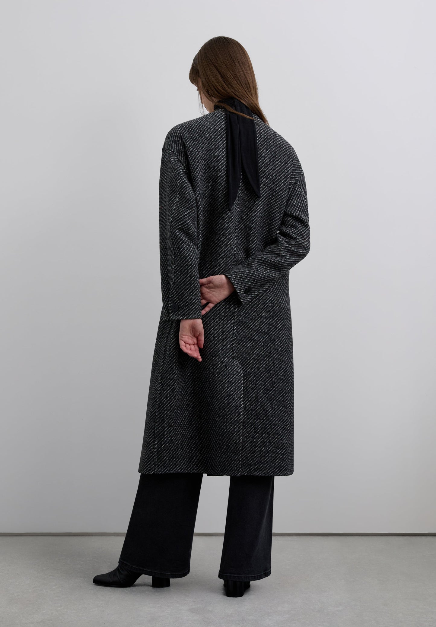 REVERSIBLE WOOL BLEND COAT