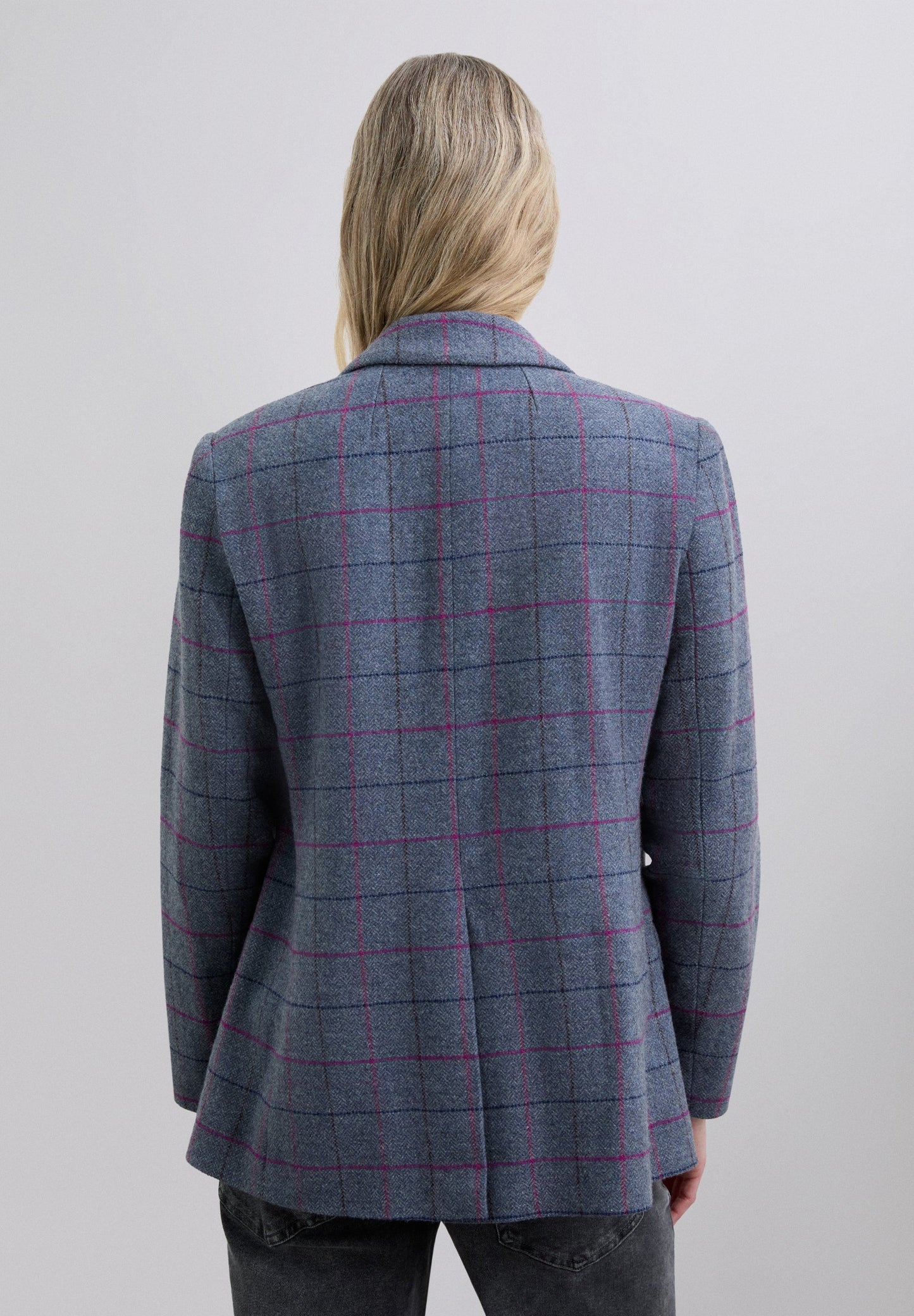 CHECK WOOL BLAZER