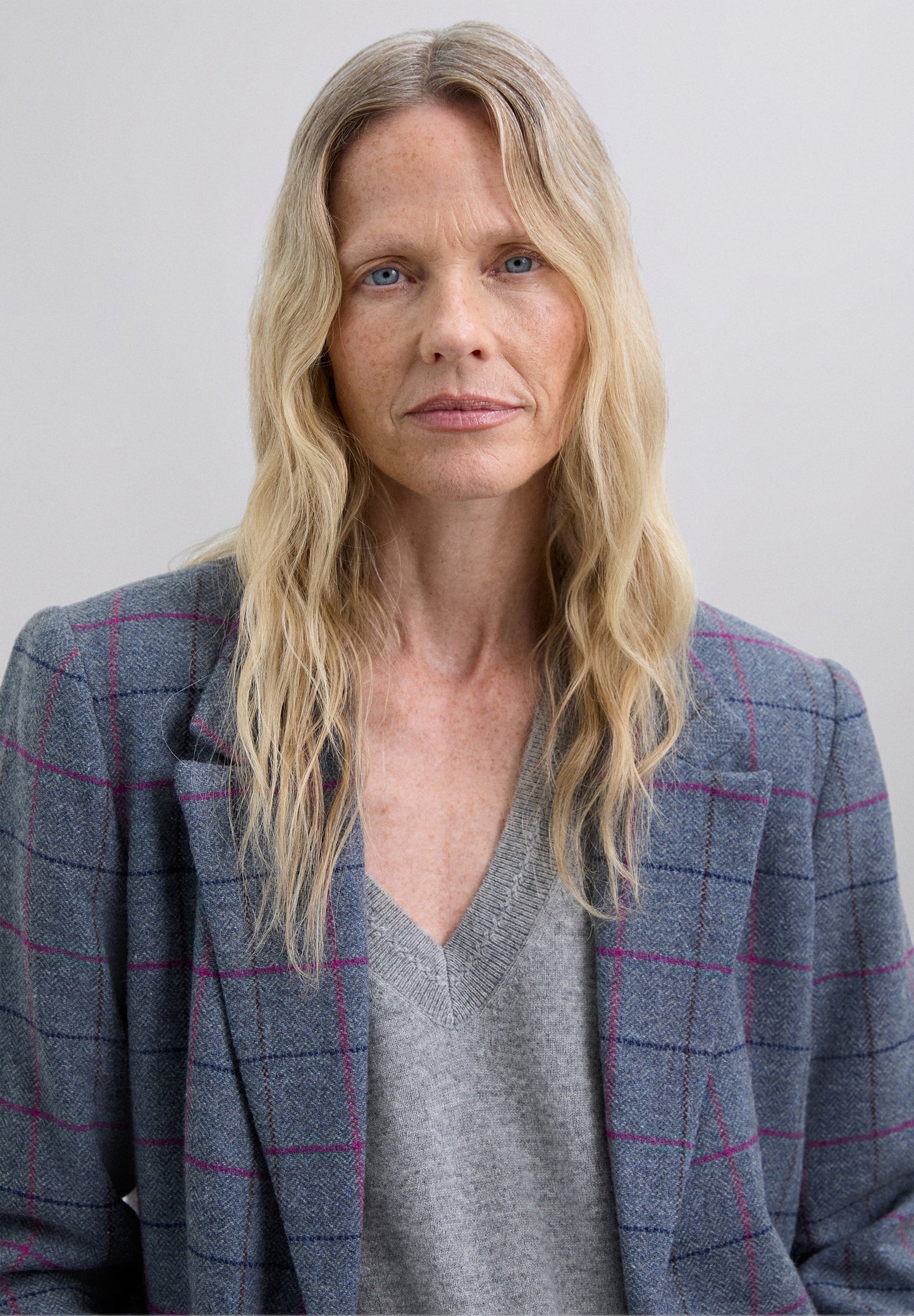 VESTE LAINE CARREAUX